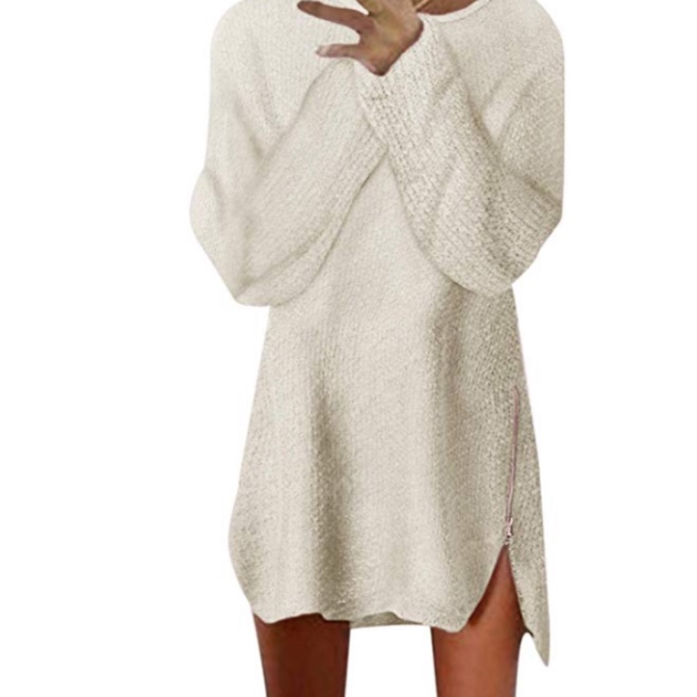 Beautiful women dress zipper sweater dress - Picture 1 of 6